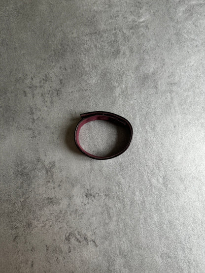 2002 Louis Vuitton Burgundy Patent Leather Bracelet (OS) - 6