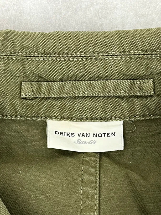 2000s Dries Van Voten Olive Green Military Buttoned Jacket xPhhoXW 8