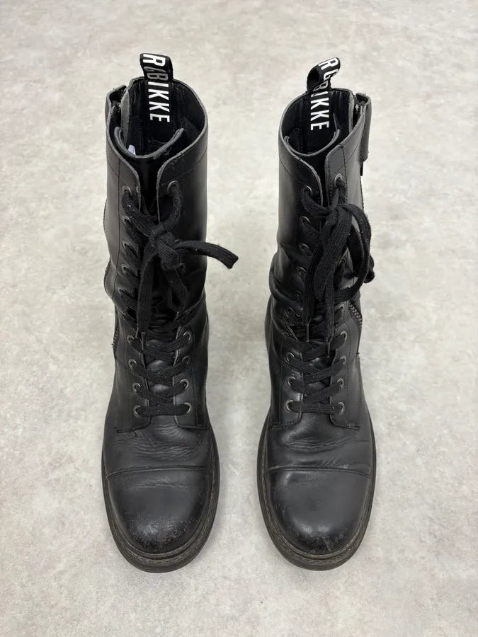 2010s Dirk Bikkembergs Black Ankle Leather Bootd yHpvIBE 1