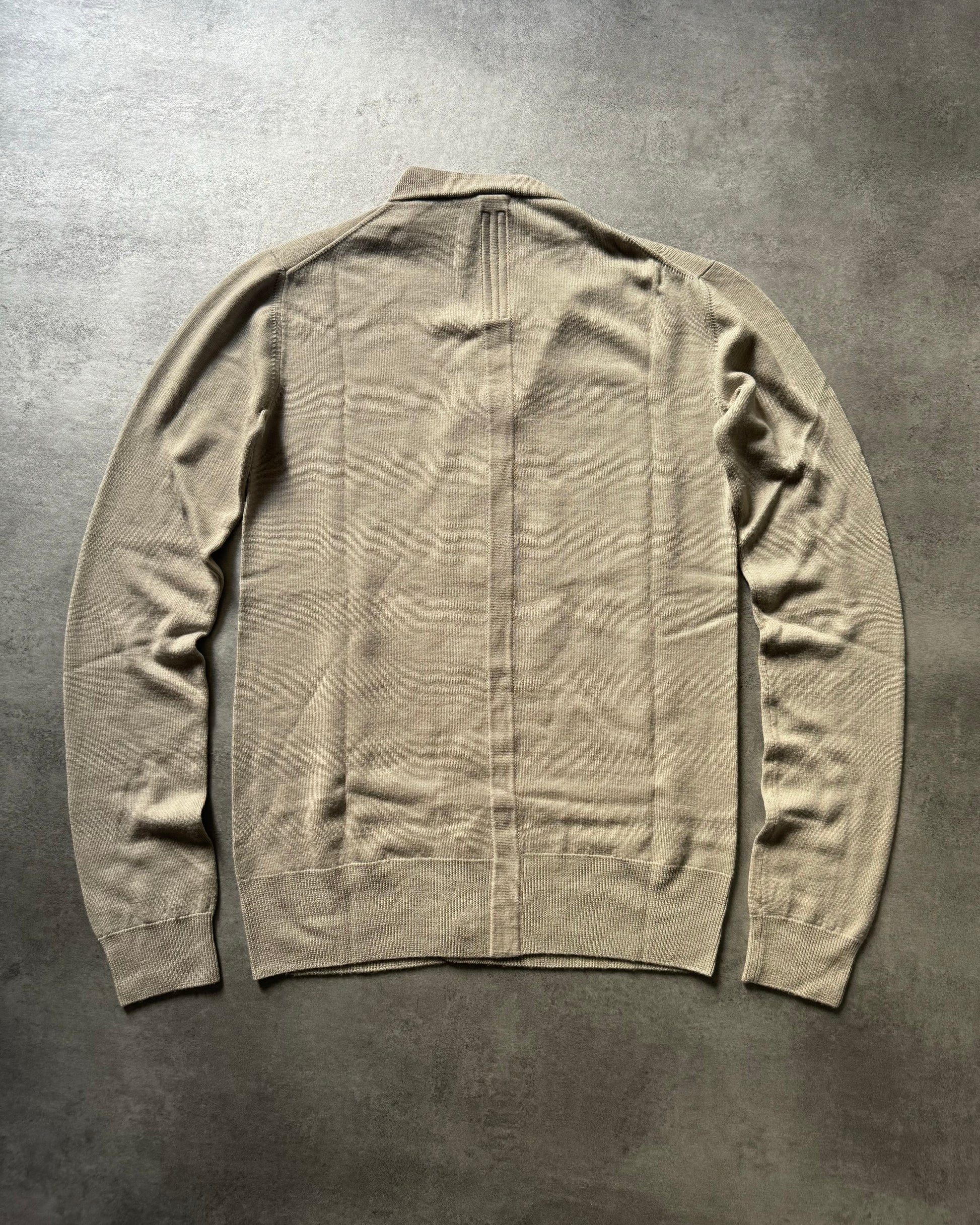 Rick Owens Beige Avant-Garde Asymmetrical Sweater  (M) - 2