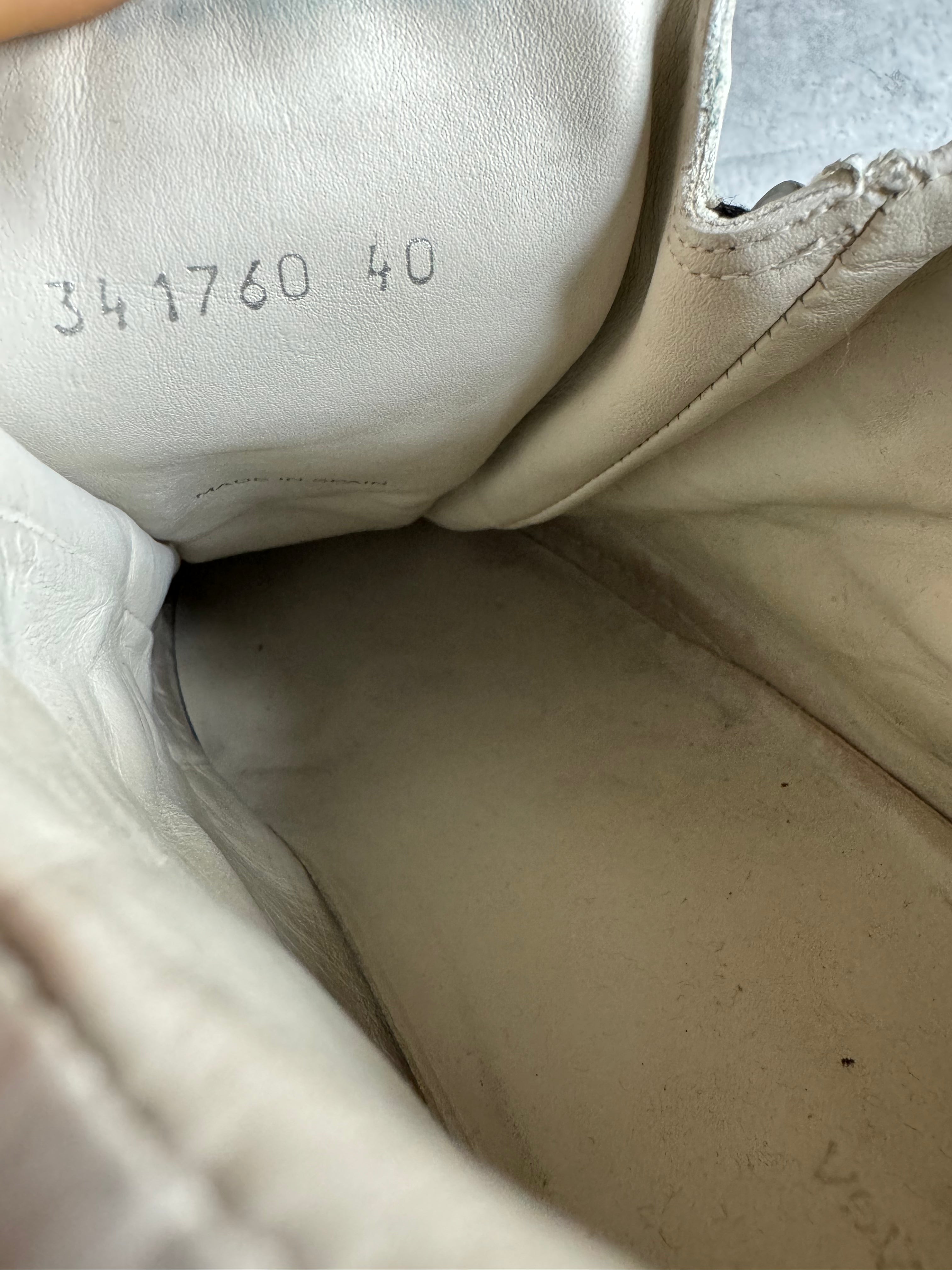 Balenciaga Arena High White Leather Shoes (41) - 5