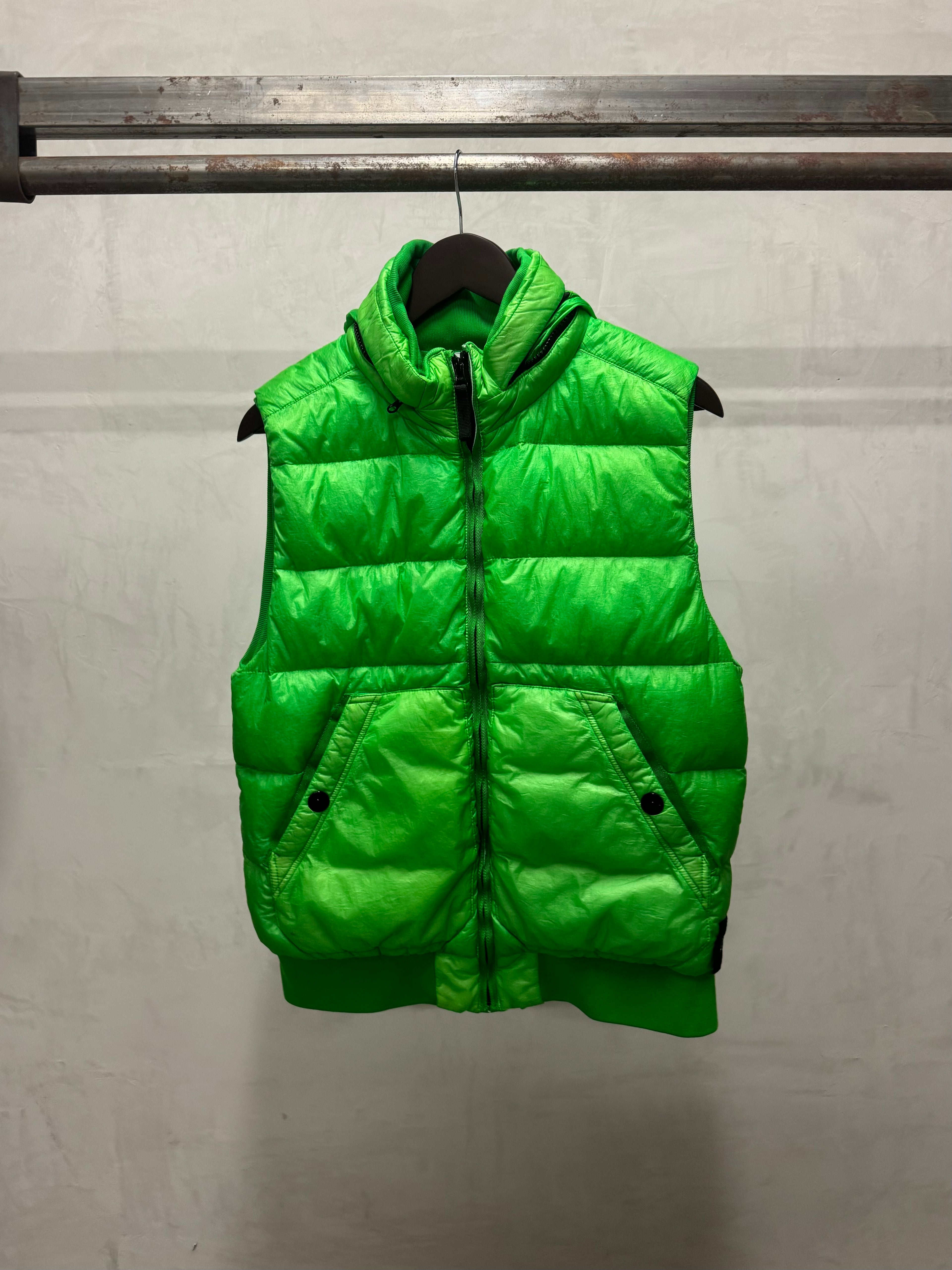 AW2012 Stone Island Green Bodywarmer Puffer Hooded Jacket (M/L) - 3