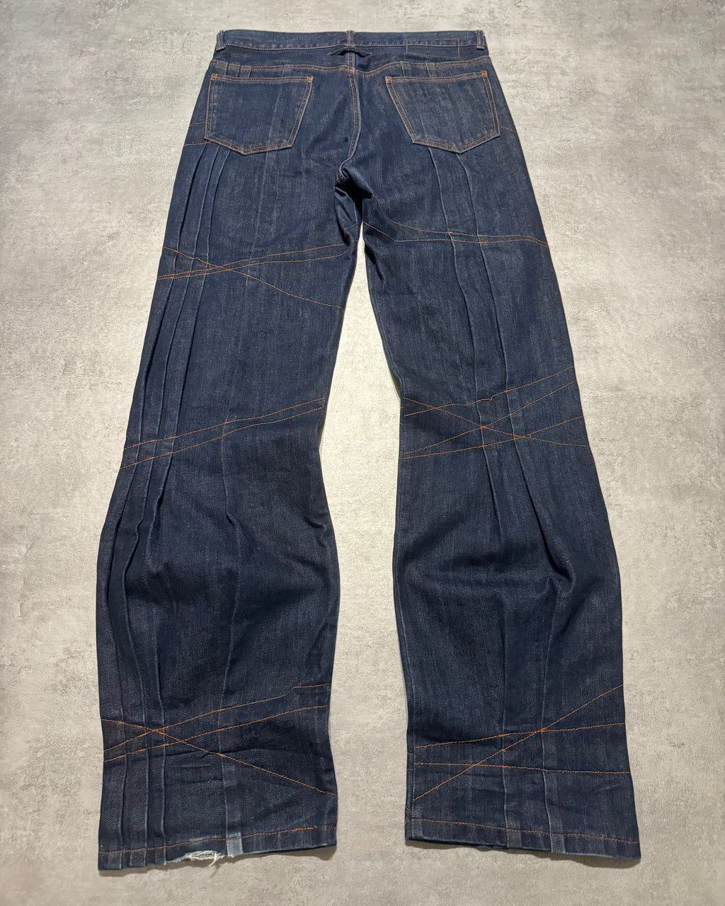 1990s Jean Paul Gaultier Brut Denim Extensible Denim Jeans (M/L) - 3