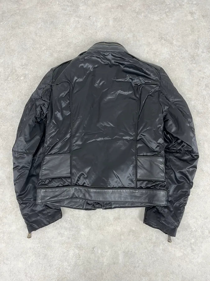 AW2007 Dolce & Gabbana Black Hybrid Nylon Leather Jacket MsADgmT 1