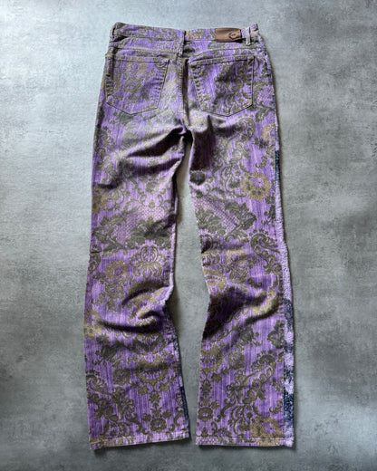 SS2005 Cavalli Mountain Peninsula Purple Relaxed Pants (S) - 6