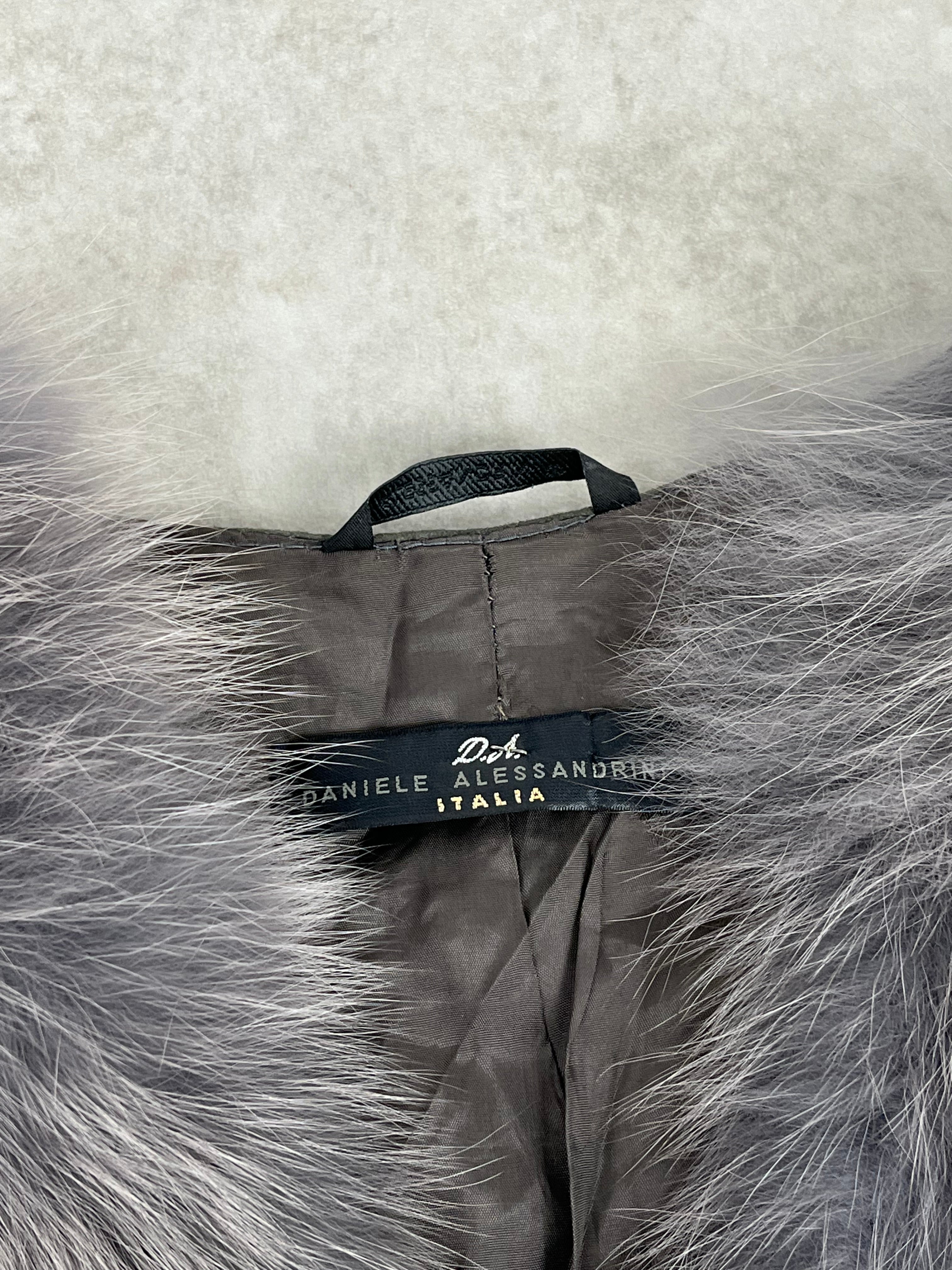 2000s Daniele Alessandrini Grey Fur Suede Leather Vest JvksyYU 8