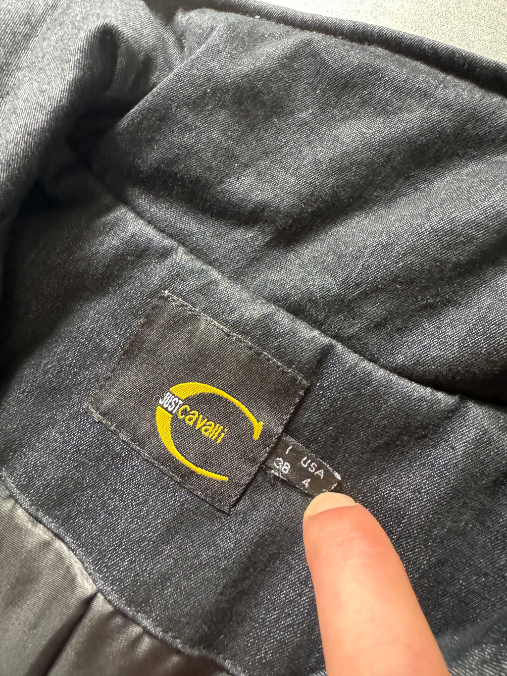 SS2006 Cavalli Elegant Hybrid Denim Jacket (S) - 7