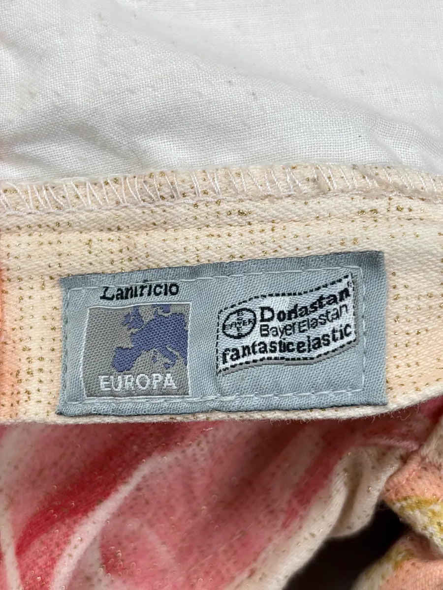SS2001 Roberto Cavalli Peach Desi Princess Eye Rose Jeans fBBjCuVy 11