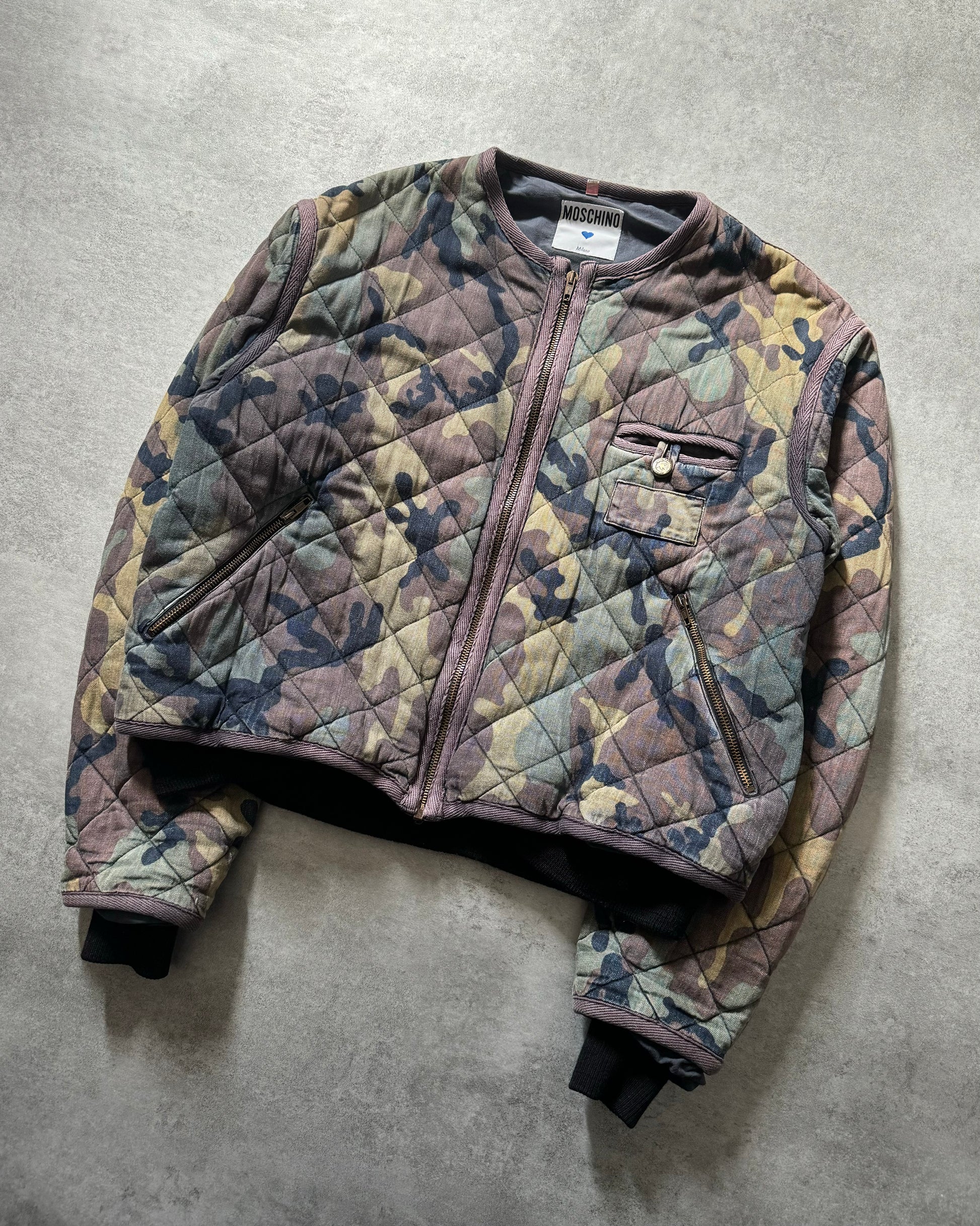 1990s Moschino Military Cozy Bomber Jacket  (S) - 3