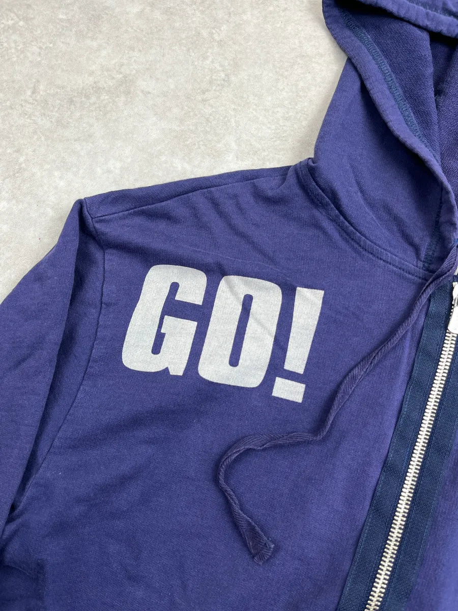 Moschino Purple Go Slogan Logo Zip-Up Hoodie fGRAAdsu 6