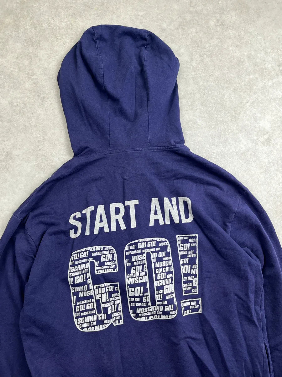 Moschino Purple Go Slogan Logo Zip-Up Hoodie fGRAAdsu 9