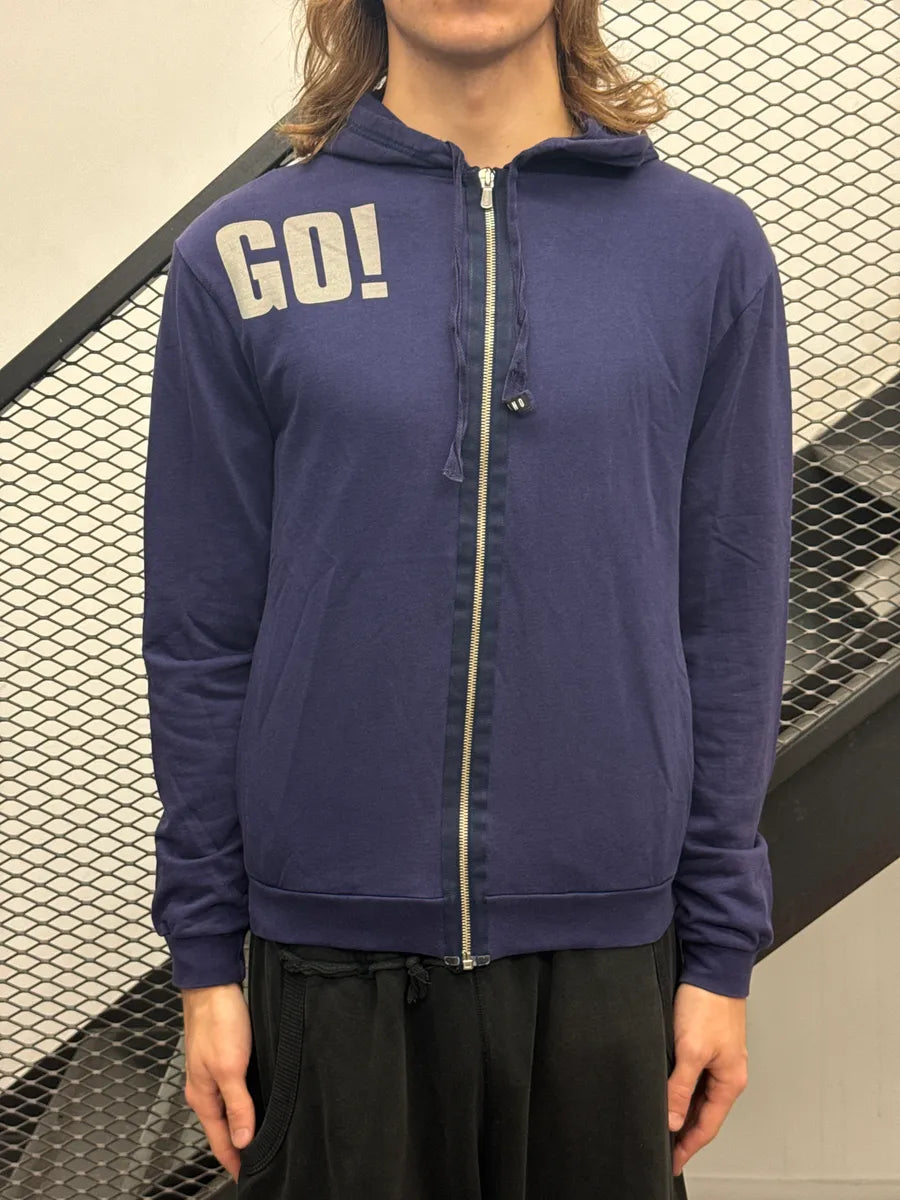 Moschino Purple Go Slogan Logo Zip-Up Hoodie fGRAAdsu 1