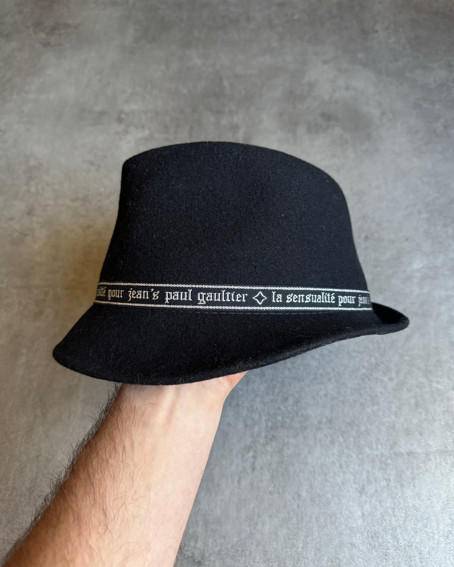 2000s Jean Paul Gaultier Black Minimalist Hat (OS) - 1