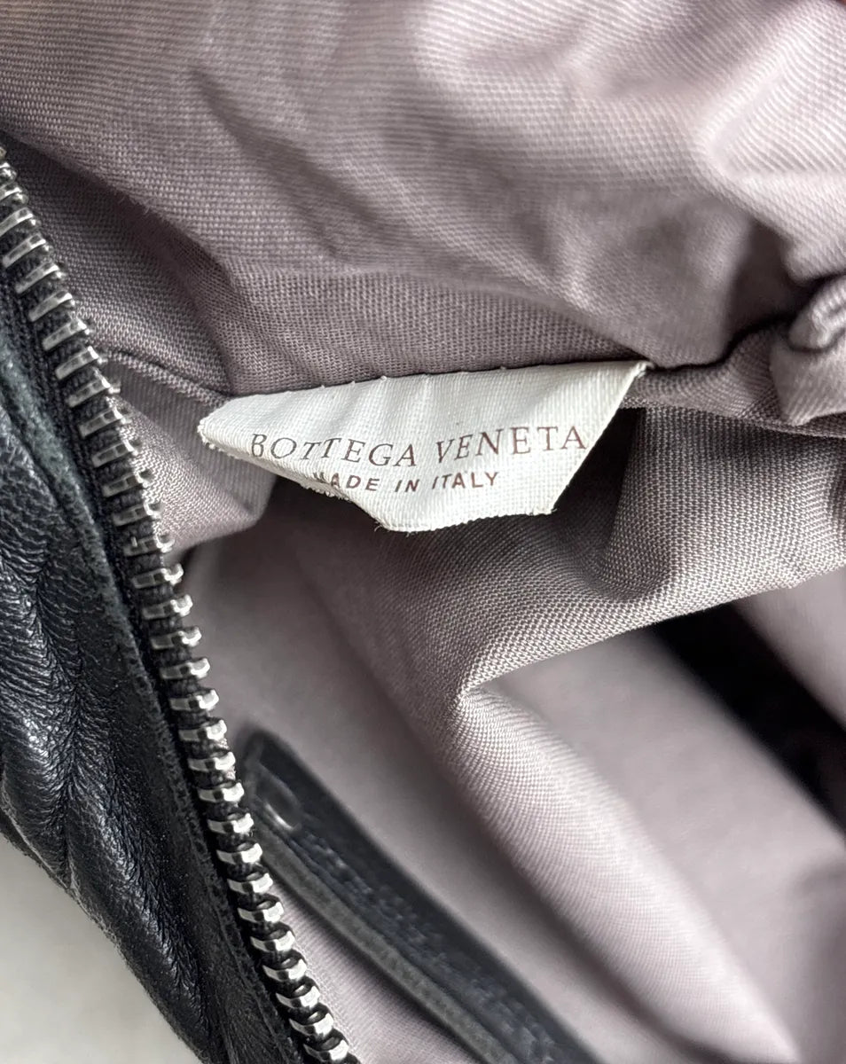 2000s Bottega Veneta Black Woven Leather Intrecciato CrossBody Bag fOhugIFw 11