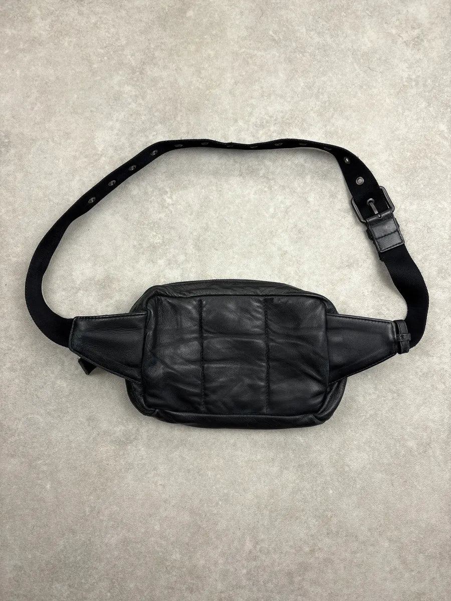 2000s Bottega Veneta Black Woven Leather Intrecciato CrossBody Bag fOhugIFw 5