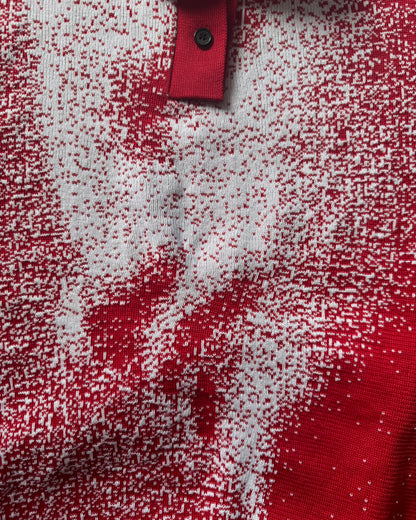 SS2017 Maison Margiela Pixelized Red Human Polo Shirt (S) - 9