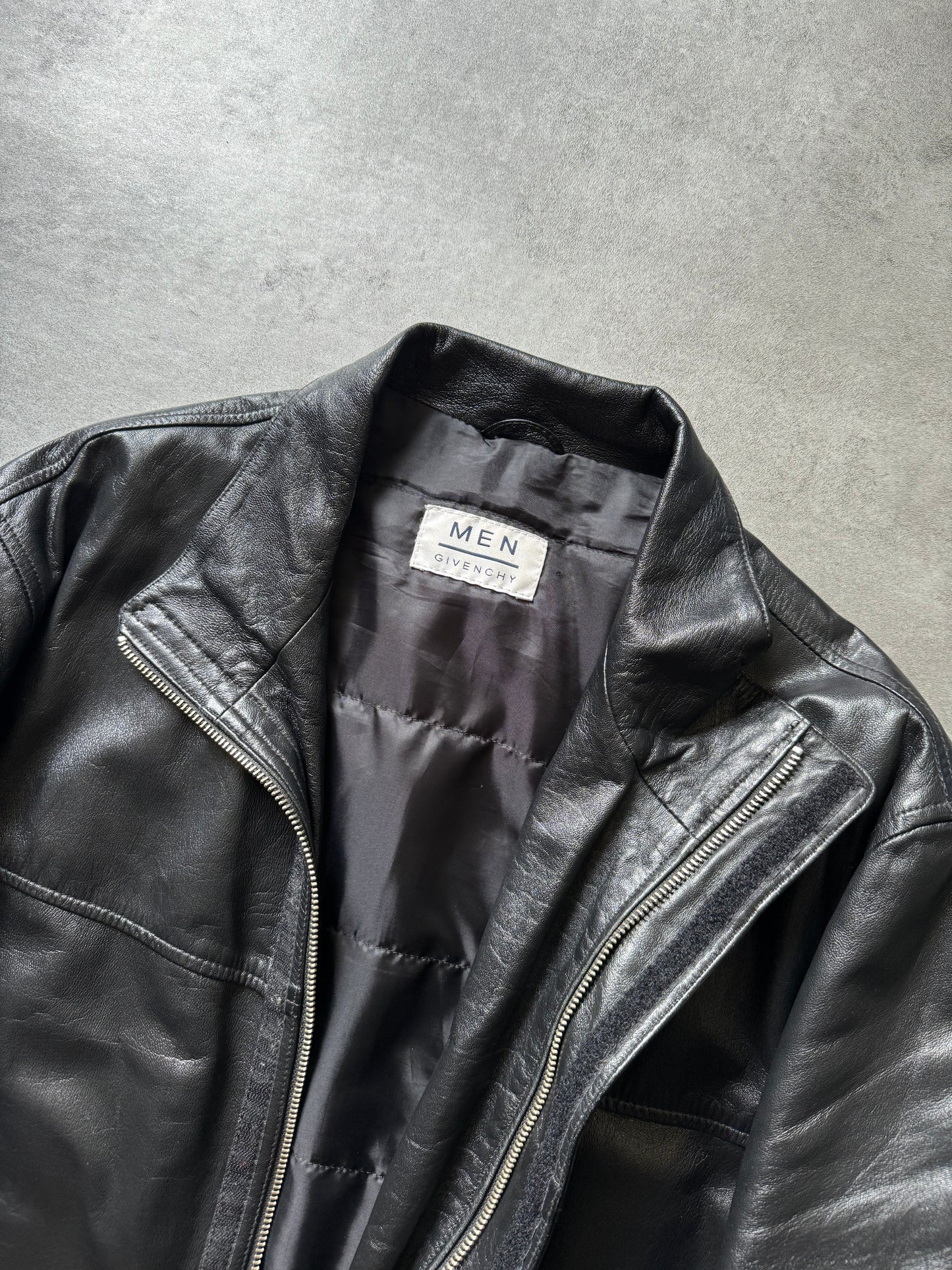 1990s Givenchy Black Premium Fine Leather Jacket  (XL) - 8