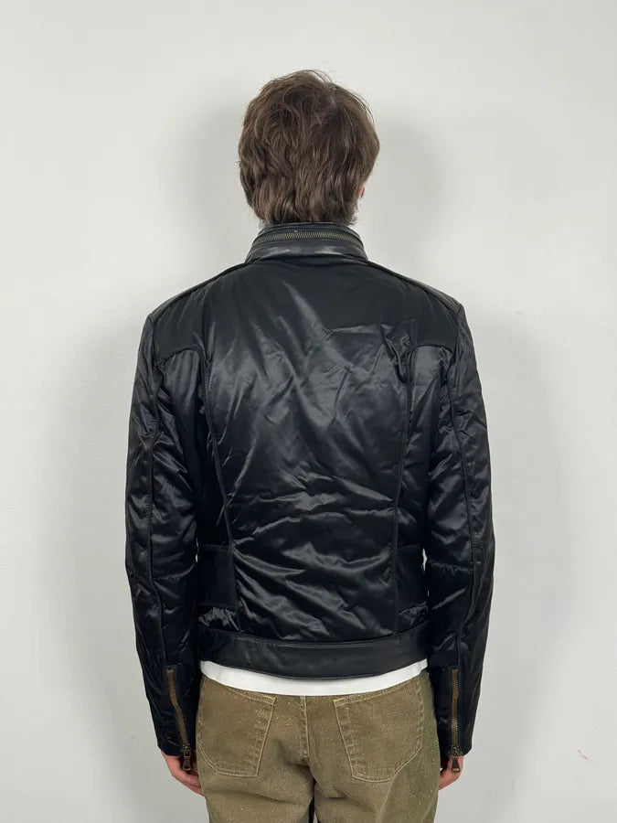 AW2007 Dolce & Gabbana Black Hybrid Nylon Leather Jacket MsADgmT 4