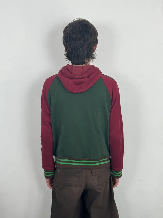 AW2004 Dolce & Gabbana Brown & Red Zip-up Hoodie dAkGcLu 2