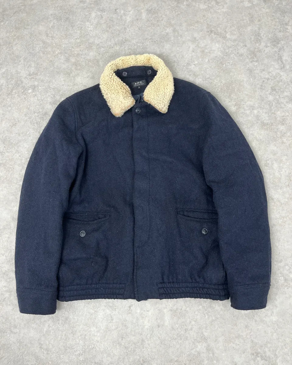 A.P.C. Navy Wool Classy Jacket KpzYCWa 0