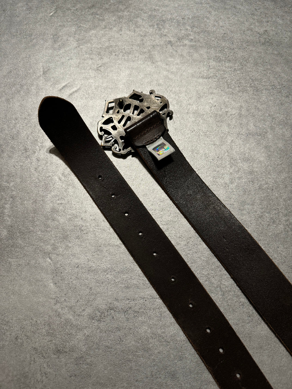 2000s Roberto Cavalli Brown Leather Imperial Propaganda Belt (OS) - 4