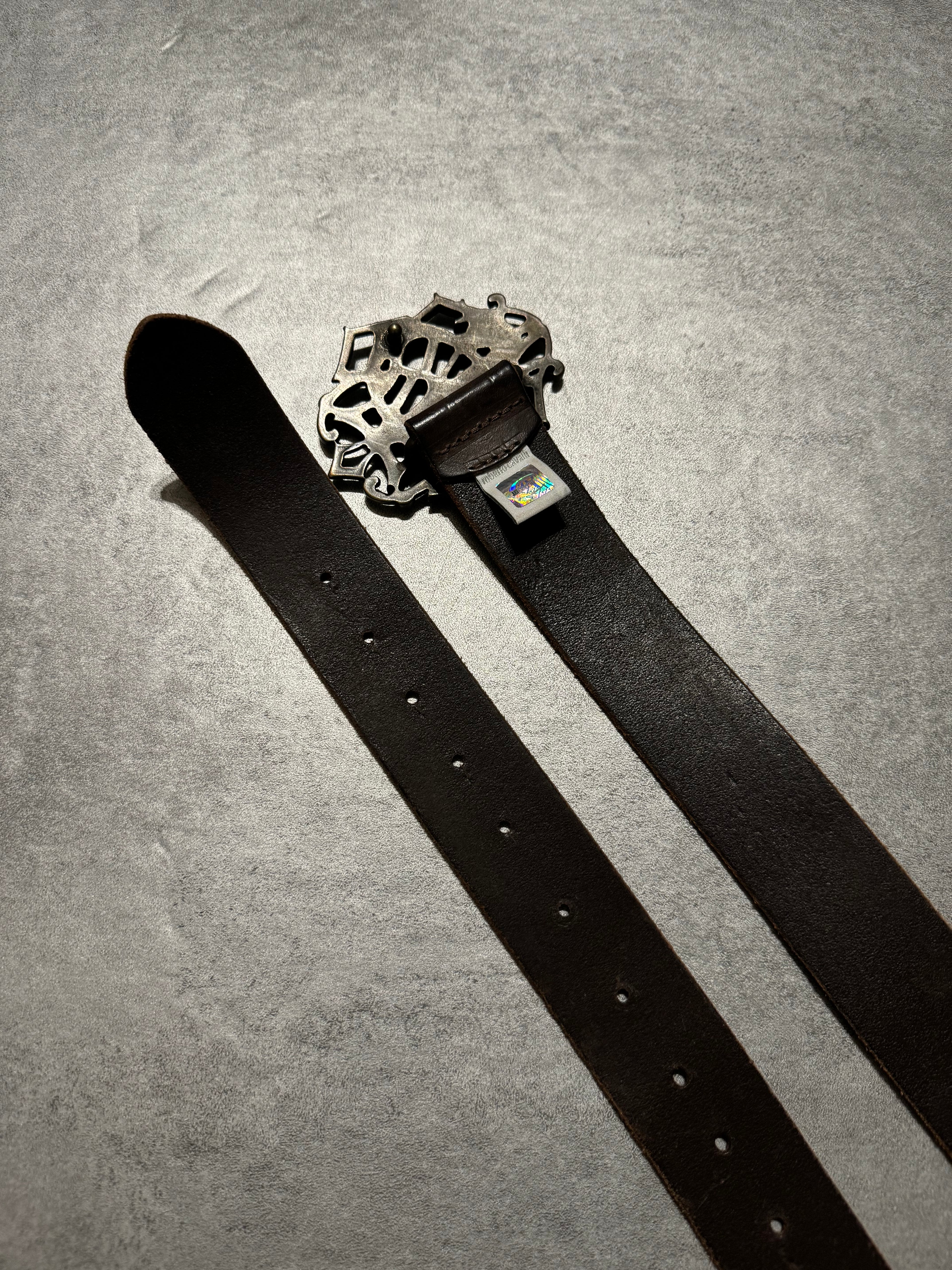 2000s Roberto Cavalli Brown Leather Imperial Propaganda Belt (OS) - 4