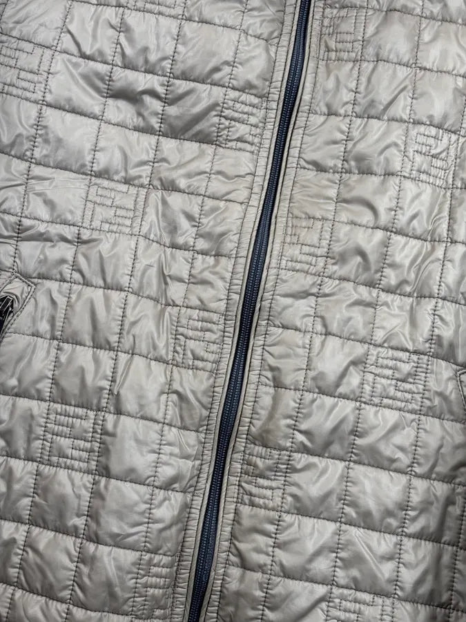 Fendi Beige Nylon Quilted Monogram Bomber Jacket tCyACoZ 8