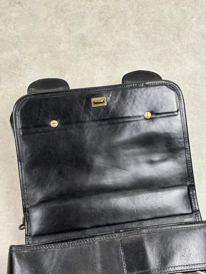 SS2006 Fendi B Bag Black Leather Zebra Pony Hair Handle Bag DAjOtgs 11
