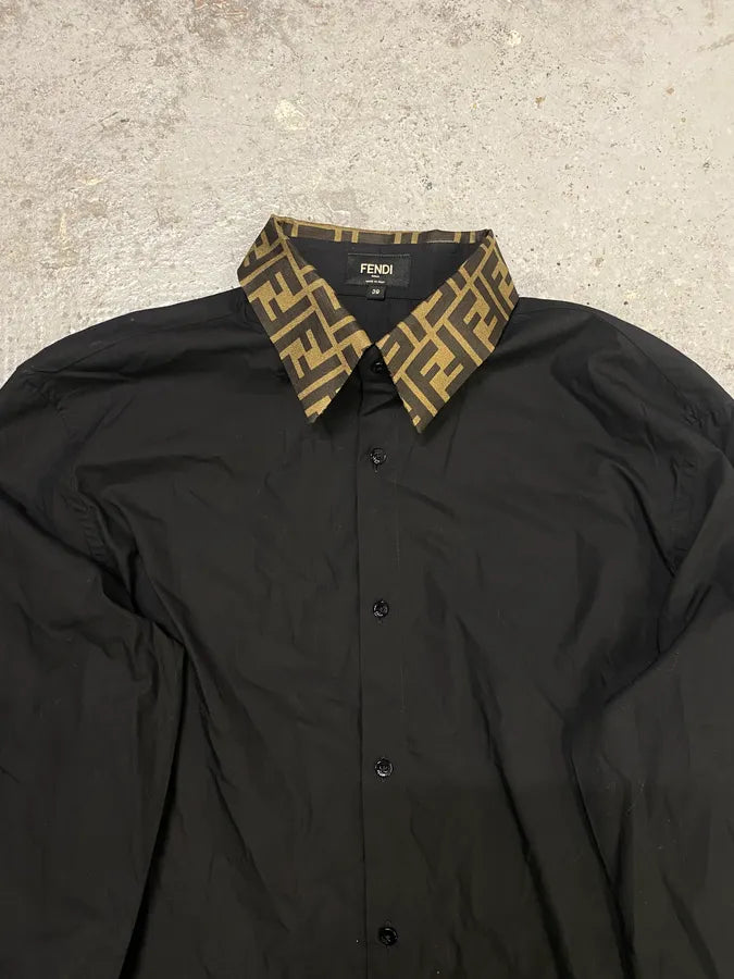 Fendi Black Monogrammed Mafia Shirt ubcgXfm 2