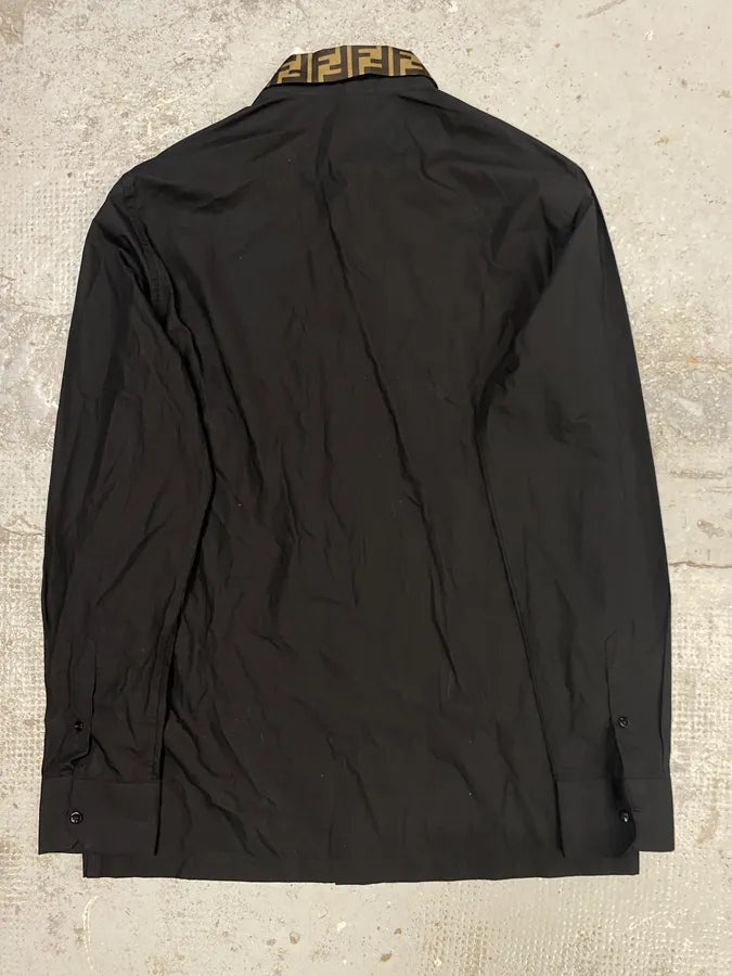 Fendi Black Monogrammed Mafia Shirt ubcgXfm 5