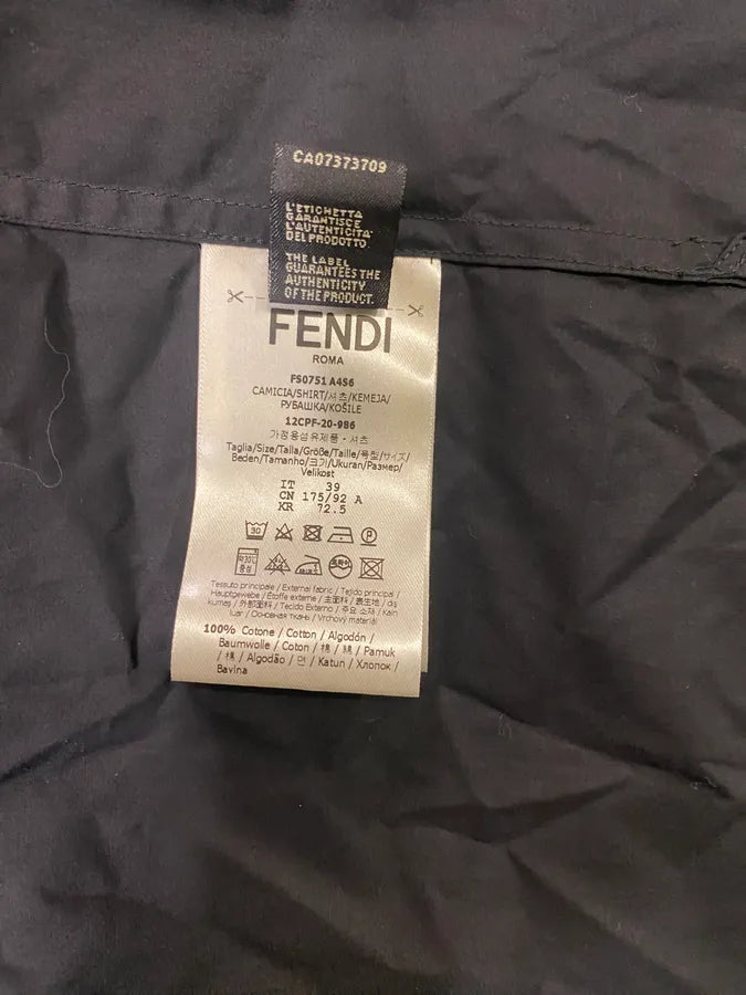 Fendi Black Monogrammed Mafia Shirt ubcgXfm 6