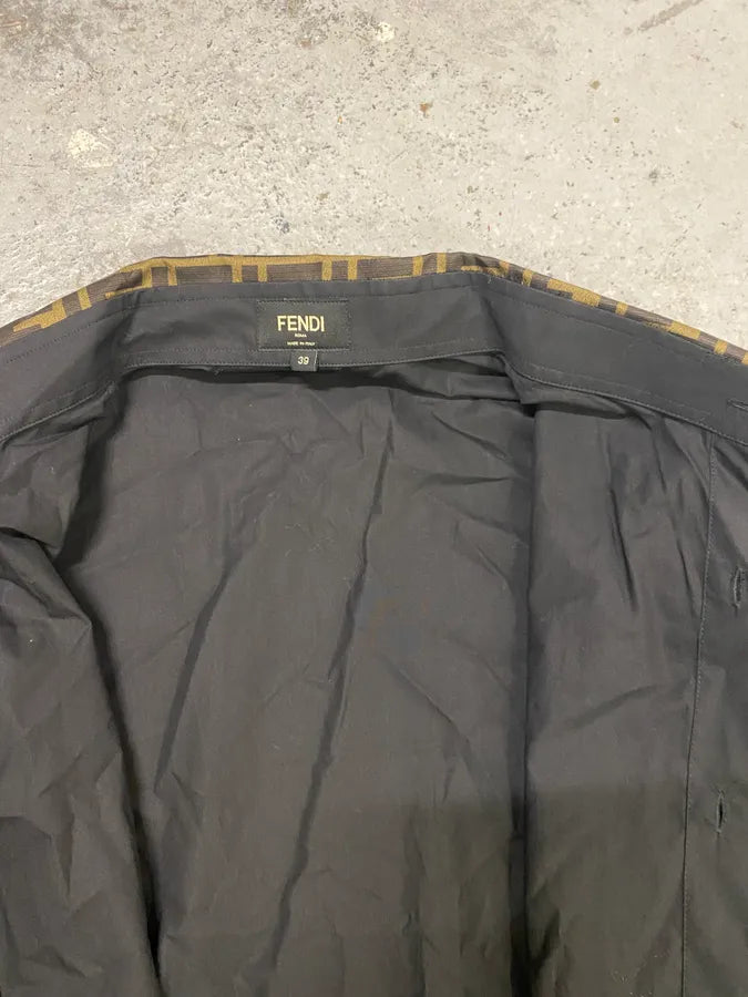 Fendi Black Monogrammed Mafia Shirt ubcgXfm 7
