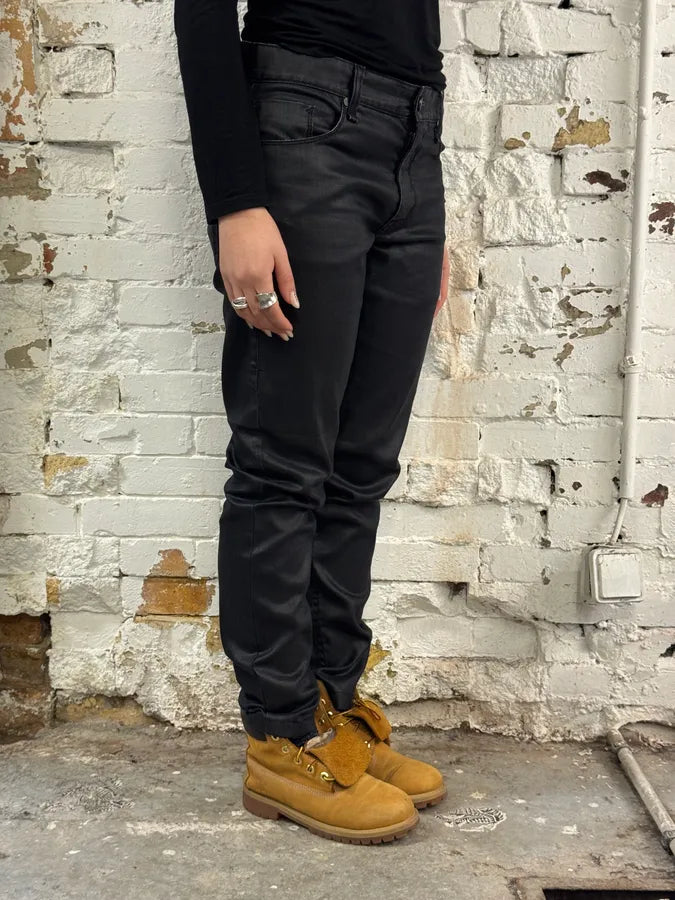 Fendi Black Waxed Slim Denim Jeans lFphSYq 2