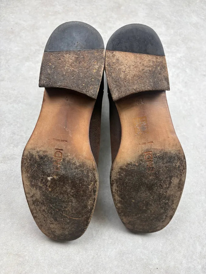 Fendi Brown Suede Leather Chelsea Boots FgRQeal 7