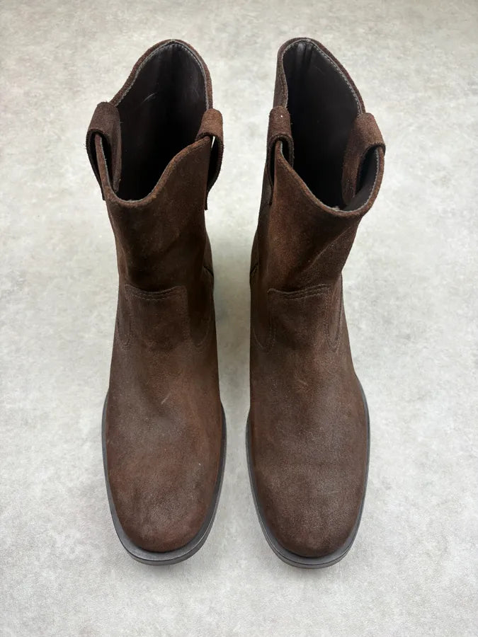 Fendi Brown Suede Leather Chelsea Boots FgRQeal 1