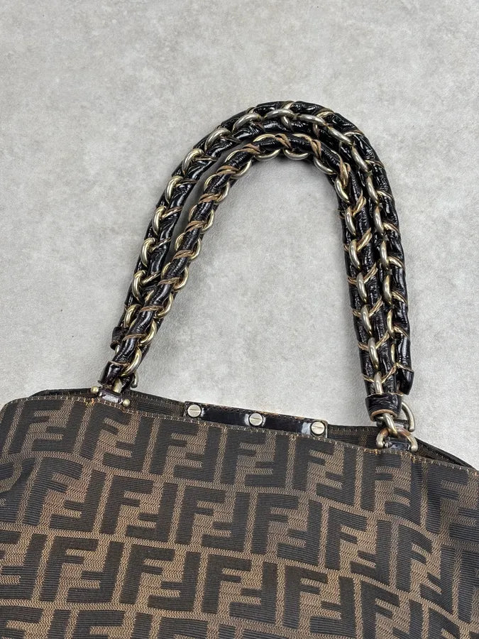 Fendi Monogram Brown Mia Bag HBpKqSf 12