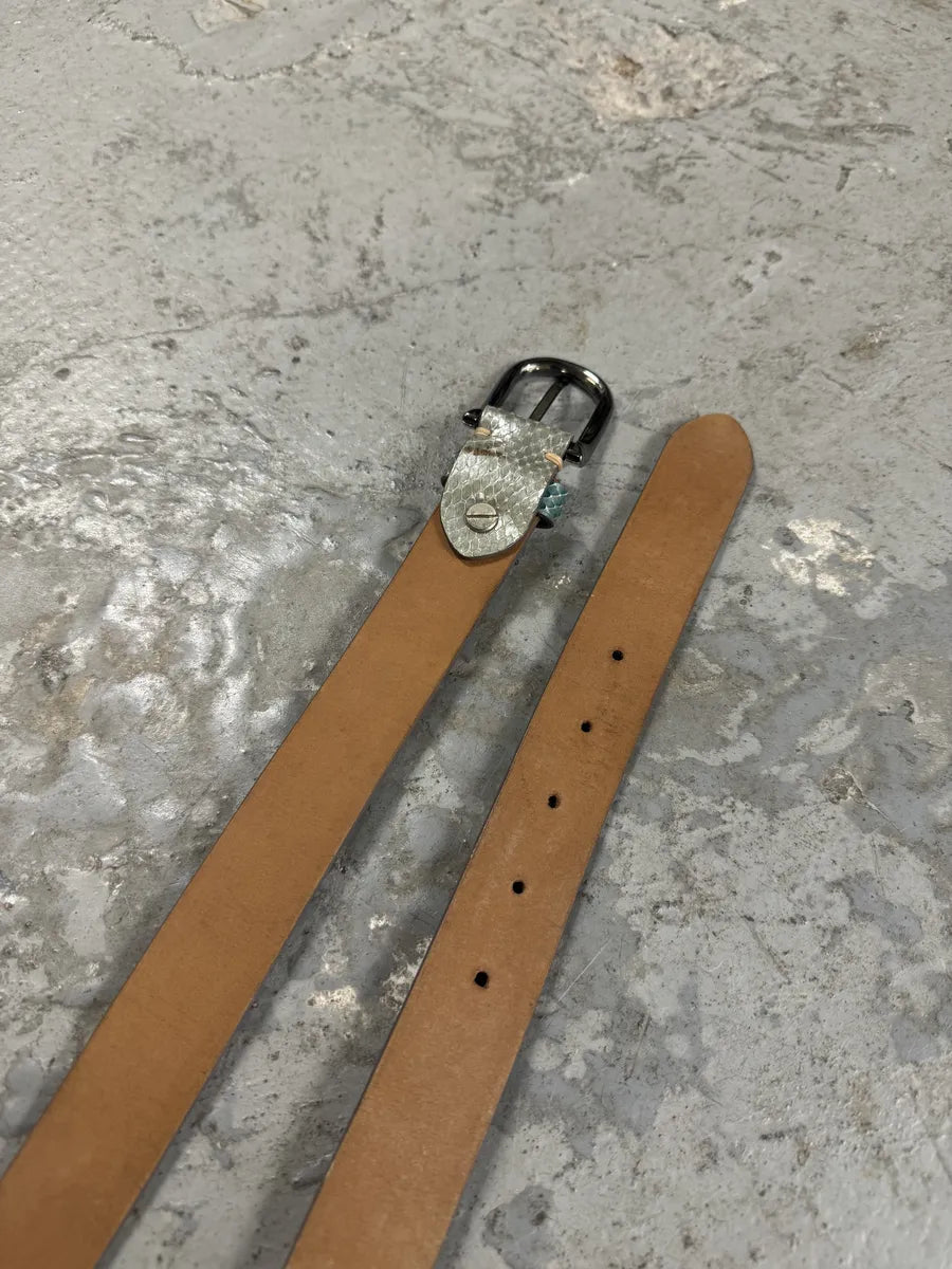 Fendi Multicolor Gradient Python Leather Belt (OS) 2