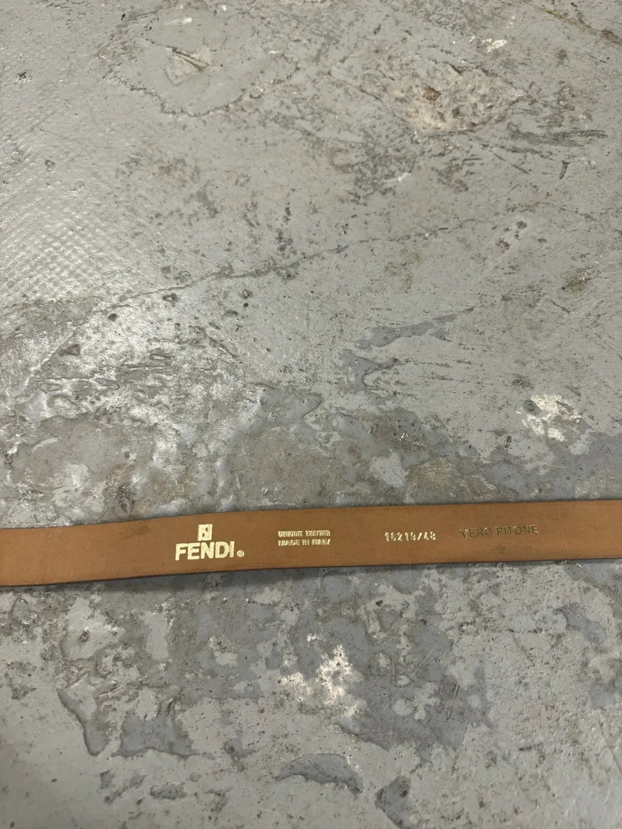 Fendi Multicolor Gradient Python Leather Belt (OS) 3