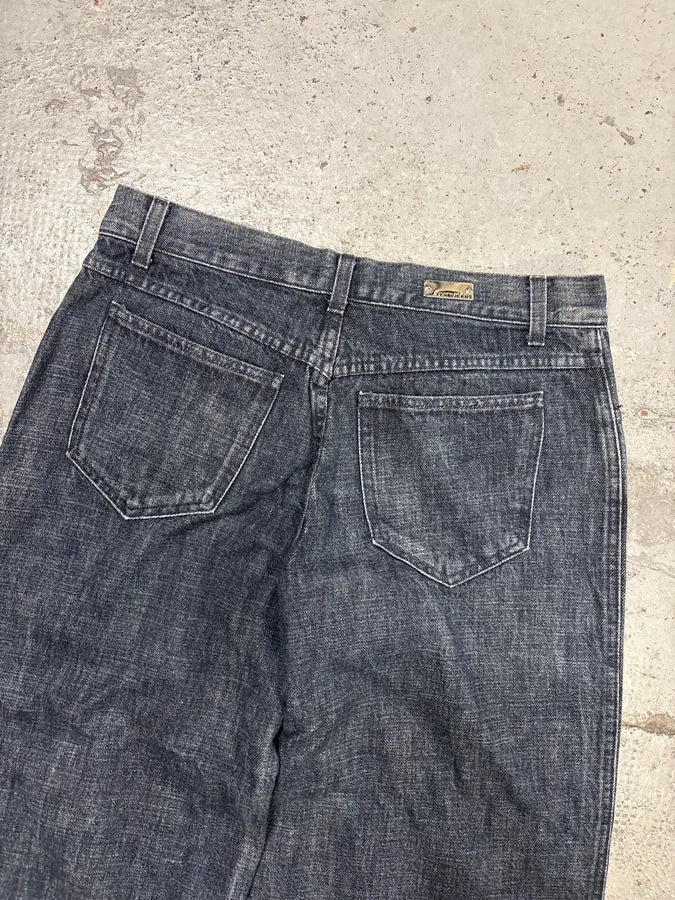 Fendi Navy Denim Distressed Floral Jeans eUAkilQ 5