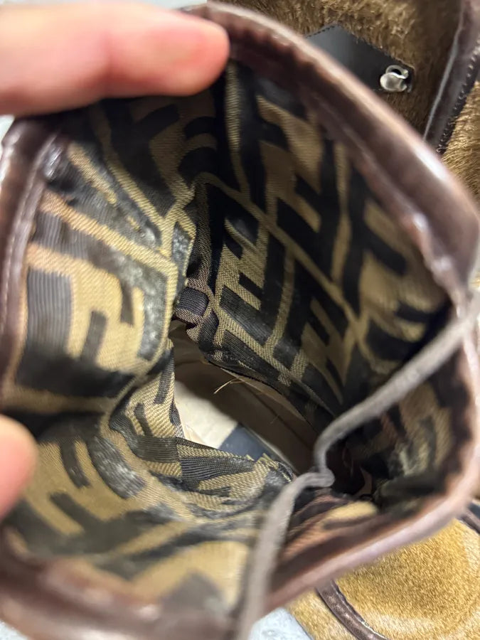 Fendi Pony Hair Brown Boots (37eu/us5) 6