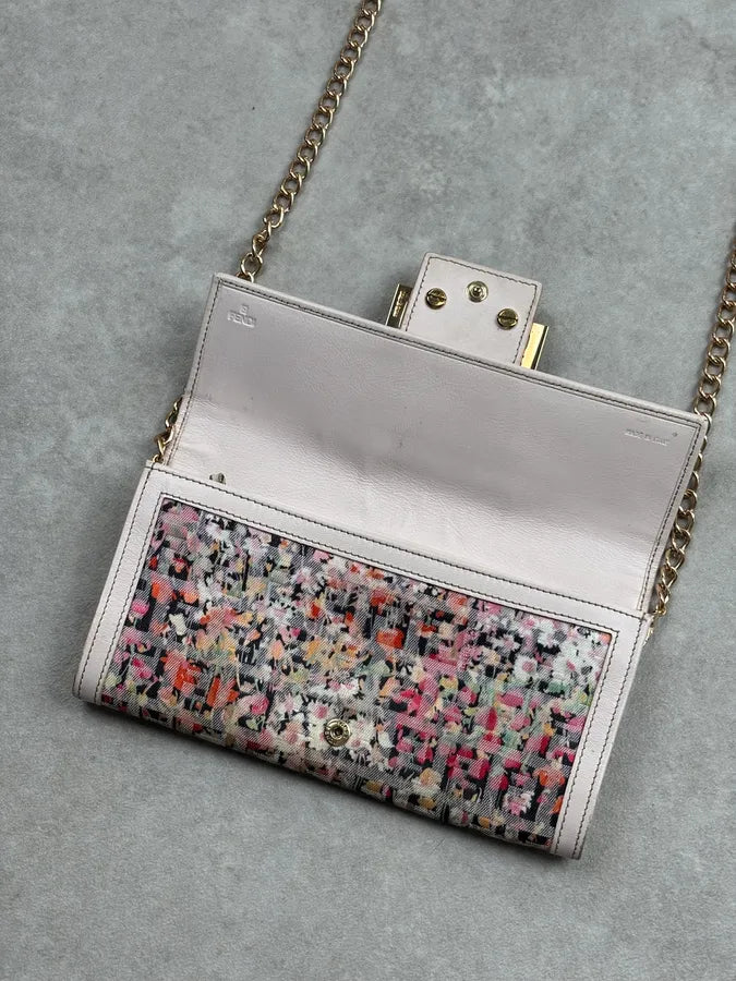 Fendi Pink Irregular Flower Baguette Bag QNlGfIV 7