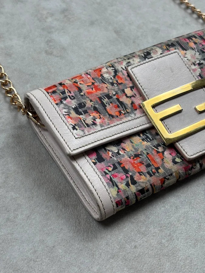 Fendi Pink Irregular Flower Baguette Bag QNlGfIV 6