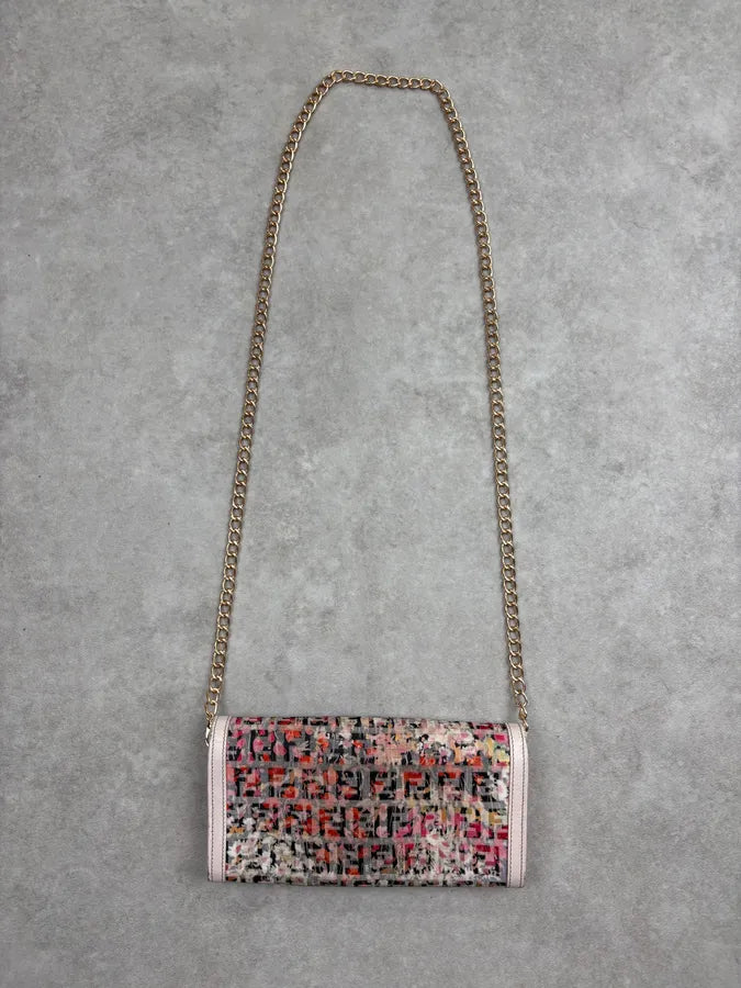 Fendi Pink Irregular Flower Baguette Bag QNlGfIV 12