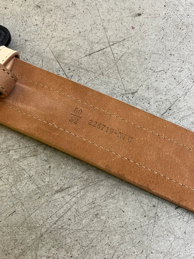 Fendi Striped Python Embossed Beige & Black Leather Belt wdeYMZH 9