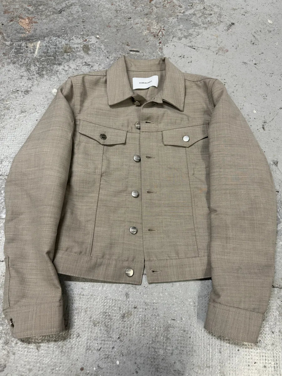 Ferragamo Grey Minimalist Trucker Jacket ClpbIFF 0