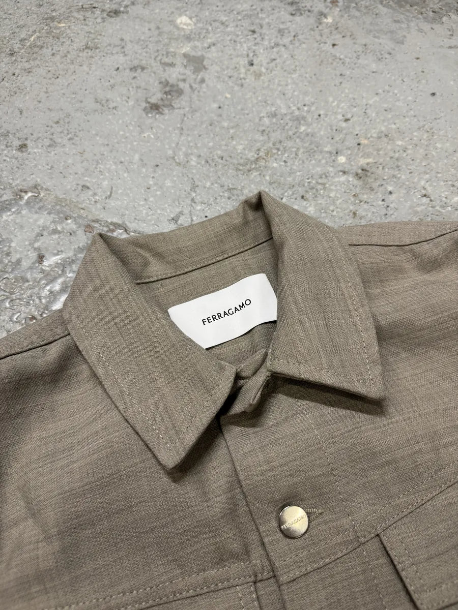Ferragamo Grey Minimalist Trucker Jacket ClpbIFF 11