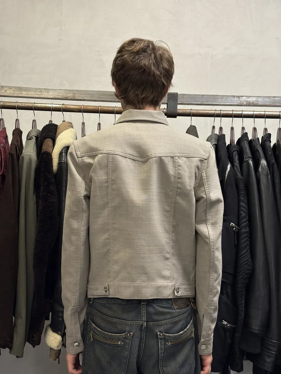 Ferragamo Grey Minimalist Trucker Jacket ClpbIFF 3