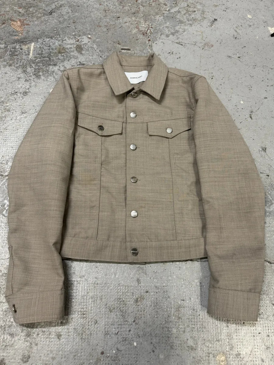 Ferragamo Grey Minimalist Trucker Jacket ClpbIFF 4