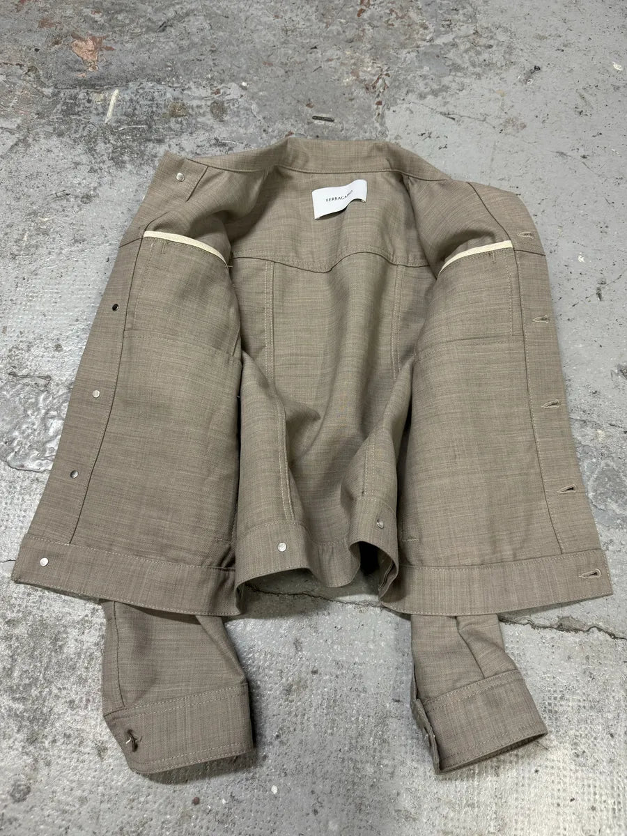 Ferragamo Grey Minimalist Trucker Jacket ClpbIFF 6