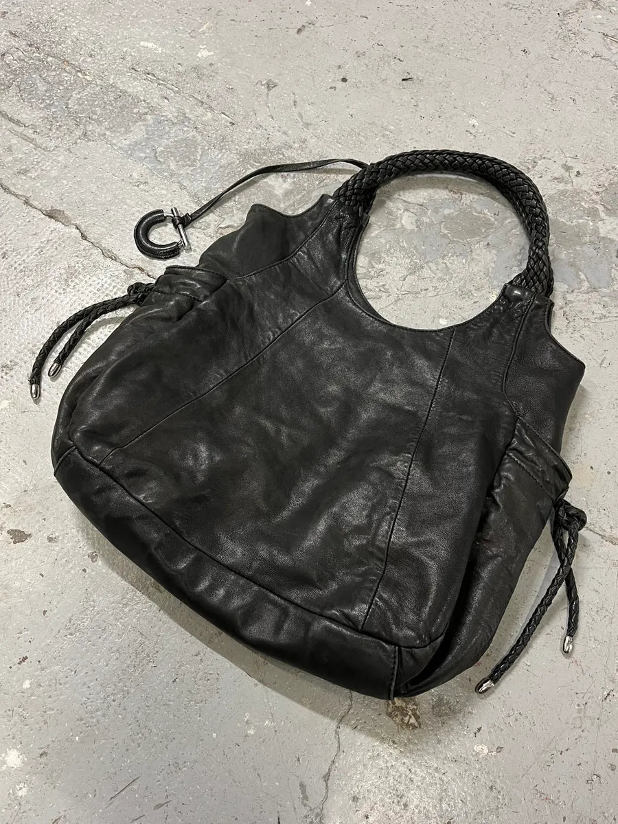 Ferragamo Hobo Black Leather Premium Bag (OS) PTgHxHH 0